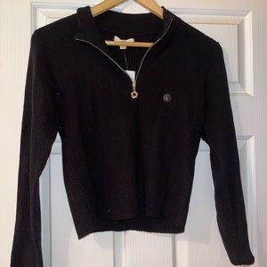 PacSun-LA Hearts quarter zip collared sweater